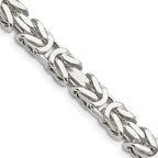 FJC Finejewelers 925 Sterling Silver Byzantine Chain 24 Inches x 7.5 mm