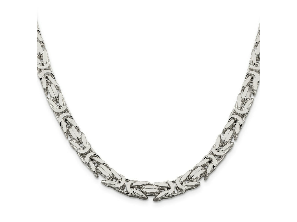 FJC Finejewelers 925 Sterling Silver 7mm Byzantine Bracelet Chain 9 Inches x 7.5 mm