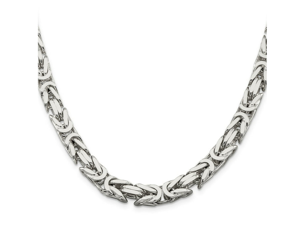 FJC Finejewelers 925 Sterling Silver Byzantine Chain 24 Inches x 8.25 mm