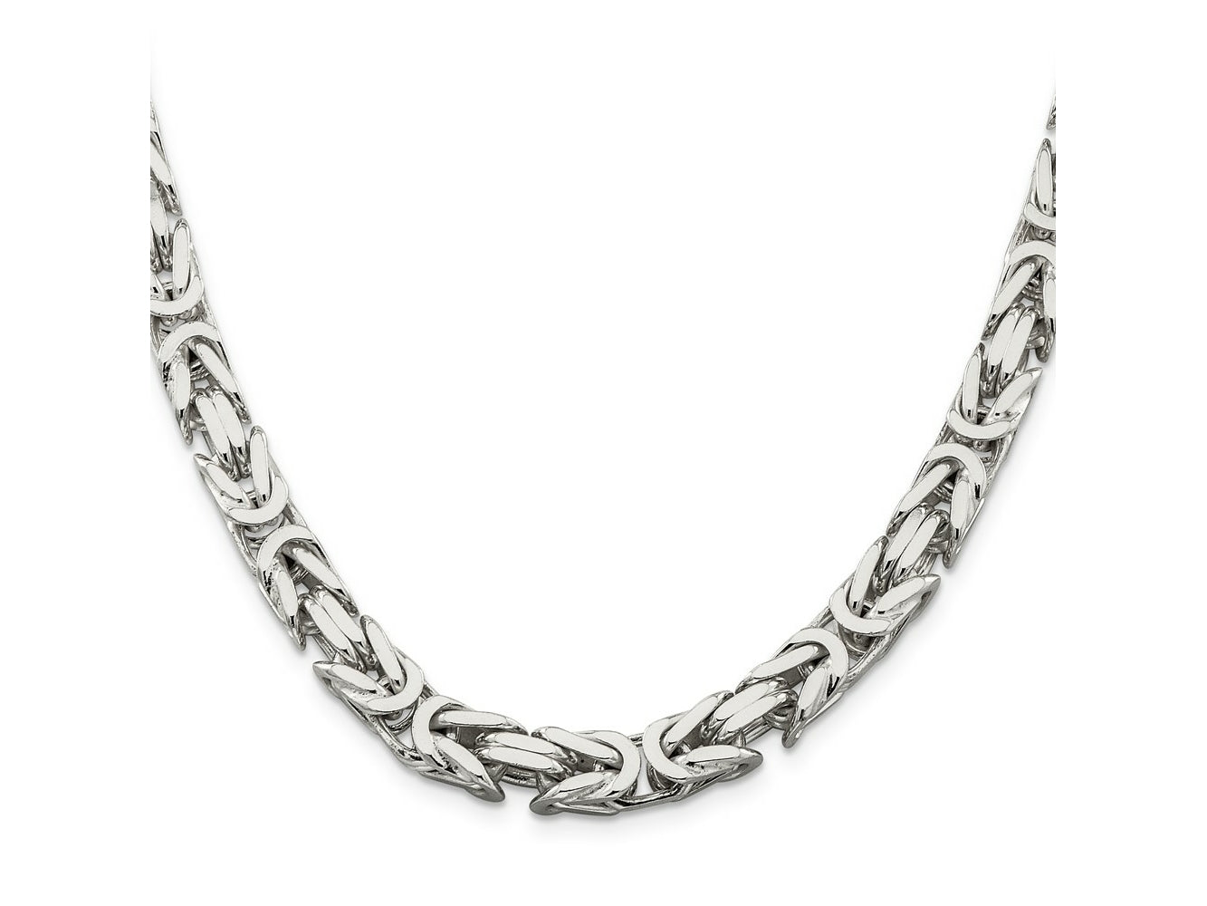 FJC Finejewelers 925 Sterling Silver Byzantine Chain 24 Inches x 8.25 mm