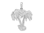 FJC Finejewelers 925 Sterling Silver Polished/Textured Double Palm Tree Charm 34 x 25 mm