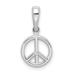 FJC Finejewelers 925 Sterling Silver Rhodium Plated Polished Peace Symbol Charm 9 mm
