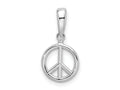 FJC Finejewelers 925 Sterling Silver Rhodium Plated Polished Peace Symbol Charm 9 mm