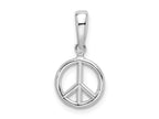 FJC Finejewelers 925 Sterling Silver Rhodium Plated Polished Peace Symbol Charm 9 mm