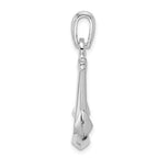 FJC Finejewelers 925 Sterling Silver Rhodium Plated Polished 3D Anchor Charm 34 x 20 mm