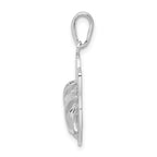 FJC Finejewelers 925 Sterling Silver Rhodium Plated Hilton Head Island Flip Flop Charm 26 x 14 mm
