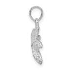 FJC Finejewelers 925 Sterling Silver Rhodium Plated Polished/Textured Small Starfish Charm 20 x 13 mm