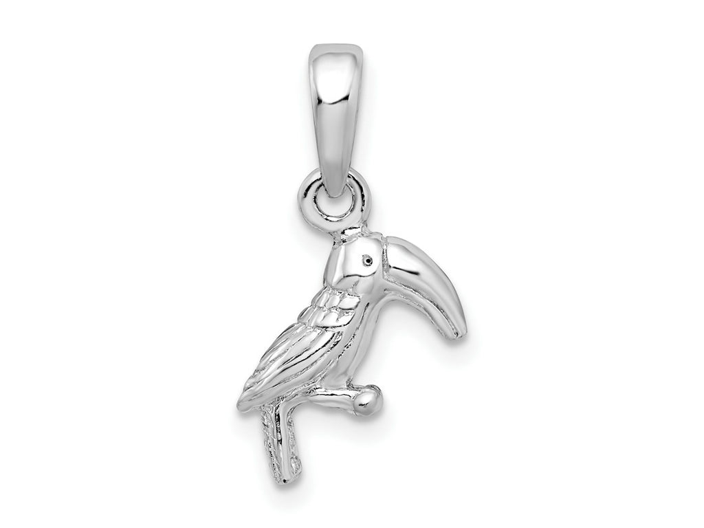 FJC Finejewelers 925 Sterling Silver Polished 3D Toucan Bird Charm 9 mm