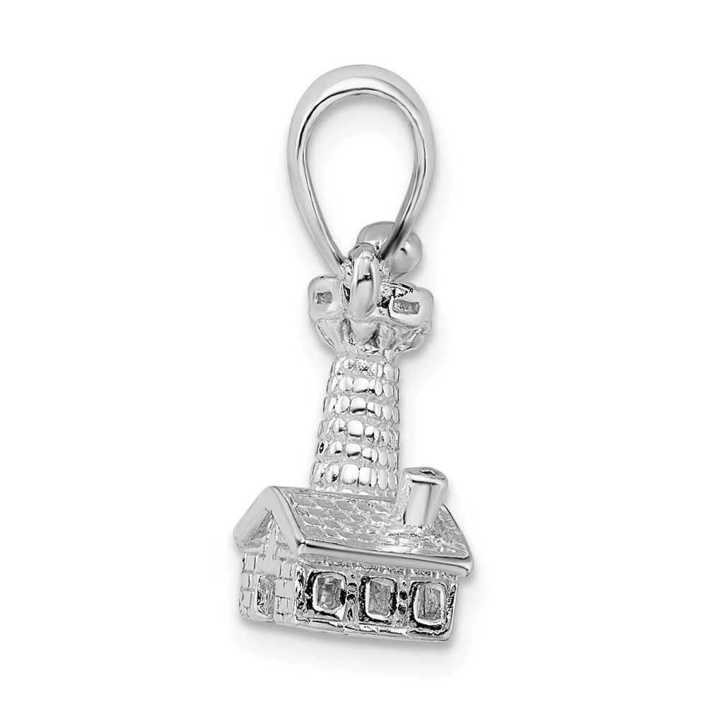 FJC Finejewelers 925 Sterling Silver d Polished/Textured 3D Lighthouse Charm 21 x 11 mm