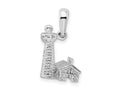 FJC Finejewelers 925 Sterling Silver d Polished/Textured 3D Lighthouse Charm 21 x 11 mm