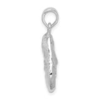 FJC Finejewelers 925 Sterling Silver Polished/Textured 3D Oyster Shell Charm 26 x 13 mm