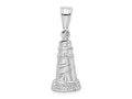 FJC Finejewelers 925 Sterling Silver Rhodium Plated Polished/Textured Lighthouse Charm 34 x 11 mm