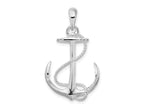 FJC Finejewelers 925 Sterling Silver Rhodium Plated Polished 3D Anchor with Rope Charm 32 x 18 mm