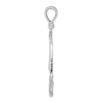 FJC Finejewelers 925 Sterling Silver d Polished/Textured Sailboat on Water Charm 41 x 26 mm