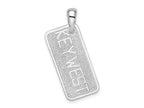 FJC Finejewelers 925 Sterling Silver d Polished/Textured Key West License Charm 29 x 11 mm