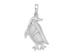 FJC Finejewelers 925 Sterling Silver Rhodium Plated Polished/Textured Penguin Charm 16 mm