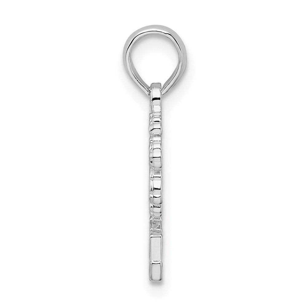 FJC Finejewelers 925 Sterling Silver Polished/Textured Siesta Key Palm Tree Charm 21 x 11 mm