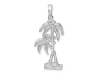FJC Finejewelers 925 Sterling Silver d Polished/Textured Double Palm Tree Charm 33 x 15 mm
