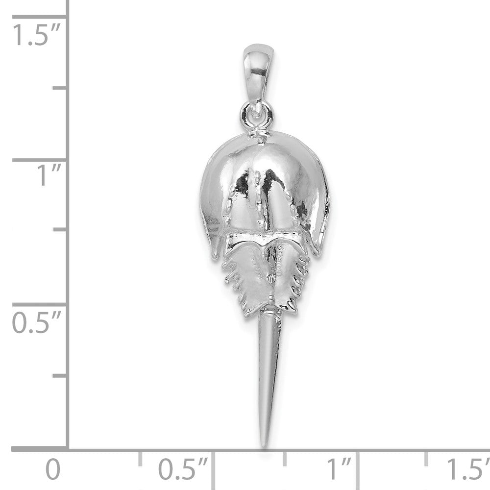 FJC Finejewelers 925 Sterling Silver d Polished Moving Tail Horse Shoe Crab Charm 35 x 11 mm