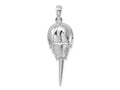 FJC Finejewelers 925 Sterling Silver d Polished Moving Tail Horse Shoe Crab Charm 35 x 11 mm