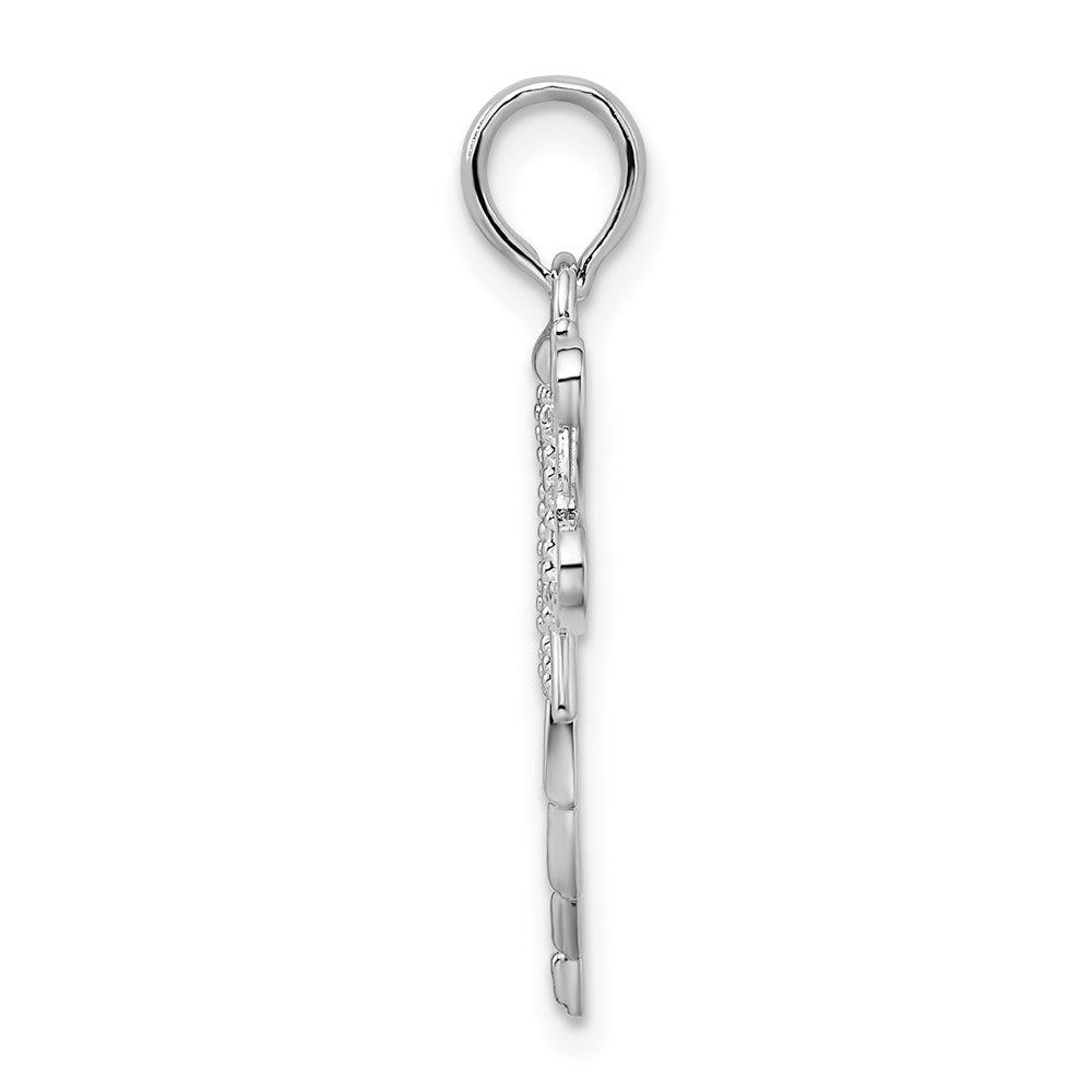 FJC Finejewelers 925 Sterling Silver Rhodium Plated Polished Filigree Wing Dragonfly Charm 20 mm