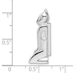 FJC Finejewelers 925 Sterling Silver Rhodium Plated Polished Marco Island Cat Slide 26 x 10 mm