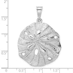 FJC Finejewelers 925 Sterling Silver d Polished/Textured Beveled Sand Dollar Charm 44 x 31 mm