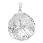FJC Finejewelers 925 Sterling Silver d Polished/Textured Beveled Sand Dollar Charm 44 x 31 mm