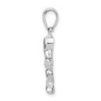 FJC Finejewelers 925 Sterling Silver Rhodium Plated Polished Octopus Charm 30 x 21 mm