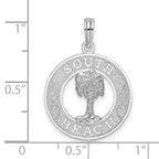 FJC Finejewelers 925 Sterling Silver d Polish/Textured South Beach Palm Tree Charm 25 x 18 mm