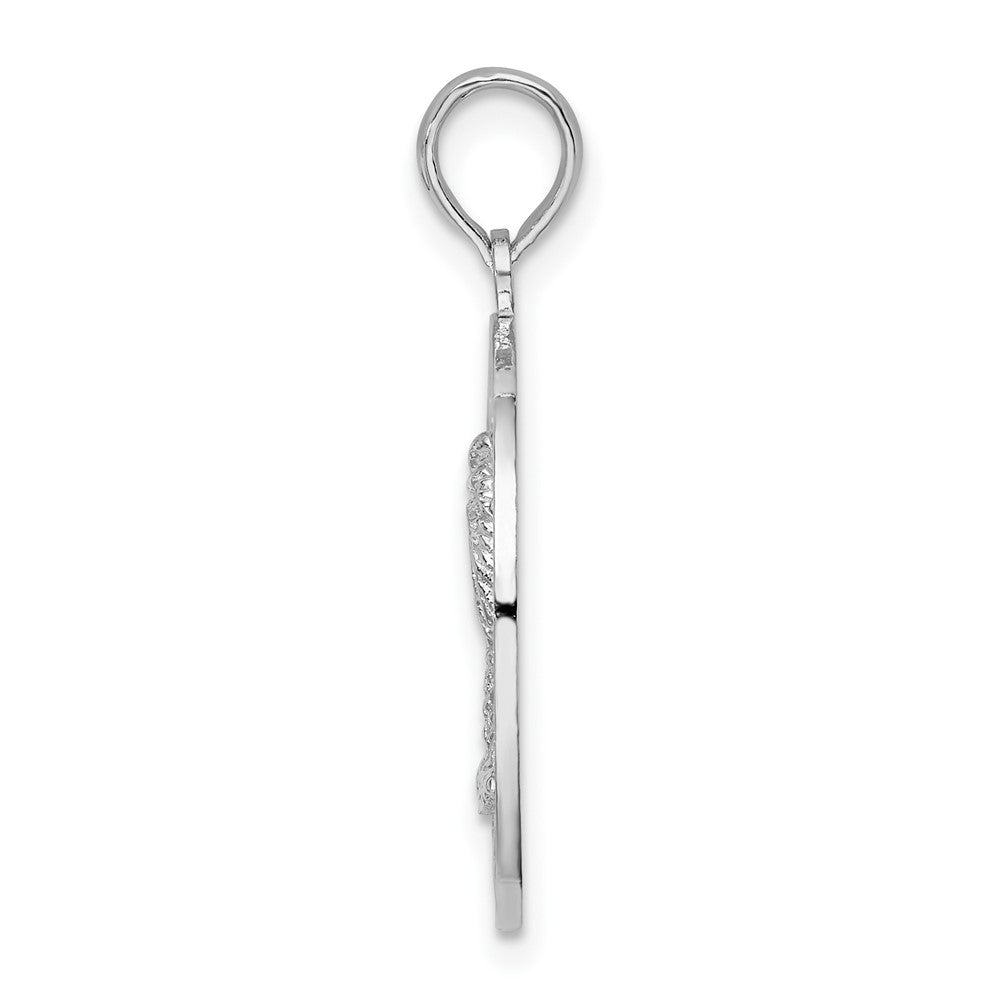 FJC Finejewelers 925 Sterling Silver d Polish/Textured South Beach Palm Tree Charm 25 x 18 mm