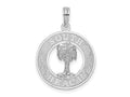 FJC Finejewelers 925 Sterling Silver d Polish/Textured South Beach Palm Tree Charm 25 x 18 mm