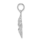 FJC Finejewelers 925 Sterling Silver Rhodium Plated Polished/Textured Starfish Charm 19 x 14 mm