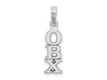 FJC Finejewelers 925 Sterling Silver Polished Vertical OBX Charm 24 x 5 mm