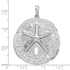 FJC Finejewelers 925 Sterling Silver d Polished/Texture Large Sand Dollar Charm 41 x 32 mm