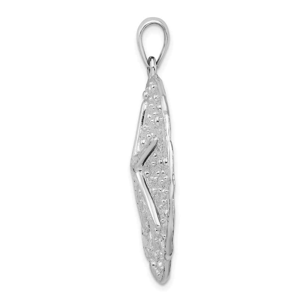 FJC Finejewelers 925 Sterling Silver d Polished/Texture Large Sand Dollar Charm 41 x 32 mm