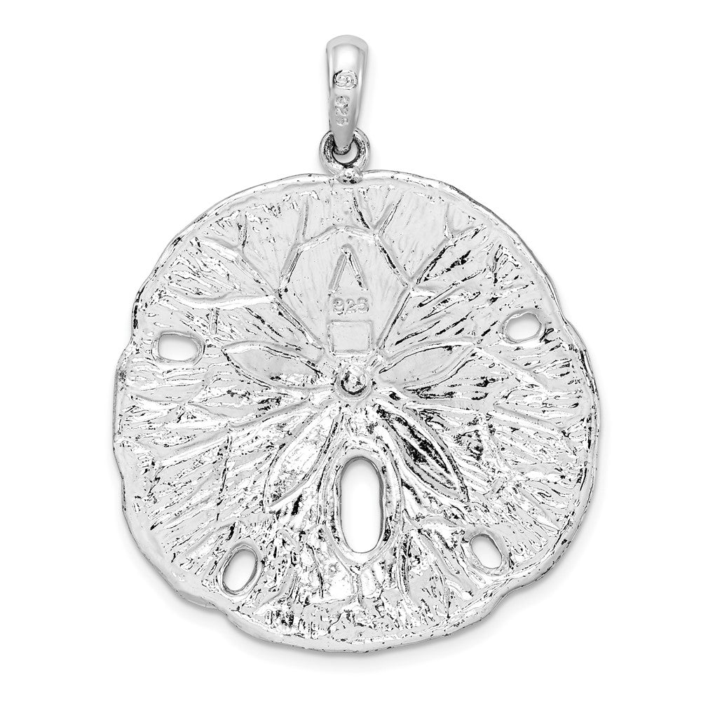 FJC Finejewelers 925 Sterling Silver d Polished/Texture Large Sand Dollar Charm 41 x 32 mm