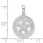 FJC Finejewelers 925 Sterling Silver Rhodium Platedd Polish Booth Bay Starfish Charm 26 x 17 mm