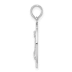 FJC Finejewelers 925 Sterling Silver Rhodium Plated St. Augustine with Lighthouse Circle Charm 25 x 18 mm