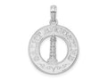 FJC Finejewelers 925 Sterling Silver Rhodium Plated St. Augustine with Lighthouse Circle Charm 25 x 18 mm