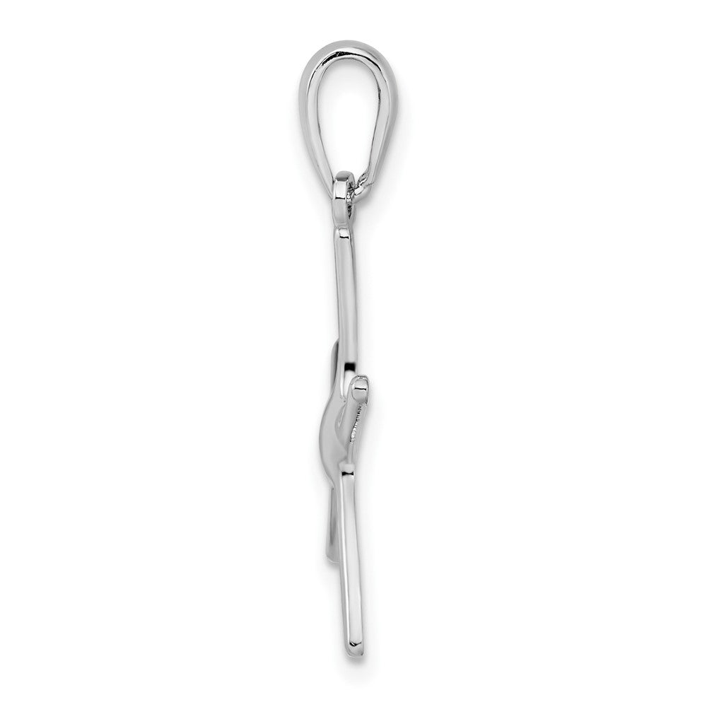 FJC Finejewelers 925 Sterling Silver Rhodium Plated Polished Starfish Charm 26 x 14 mm