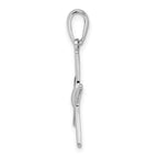 FJC Finejewelers 925 Sterling Silver Rhodium Plated Polished Starfish Charm 26 x 14 mm