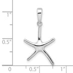 FJC Finejewelers 925 Sterling Silver Rhodium Plated Polished Starfish Charm 26 x 14 mm
