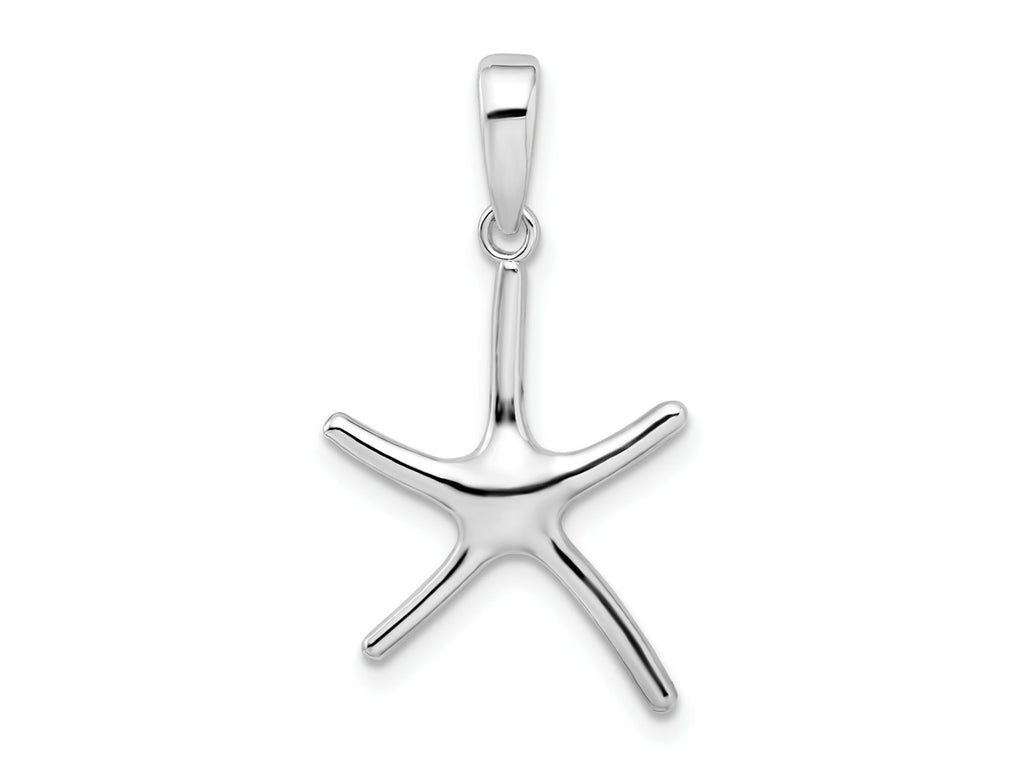 FJC Finejewelers 925 Sterling Silver Rhodium Plated Polished Starfish Charm 26 x 14 mm