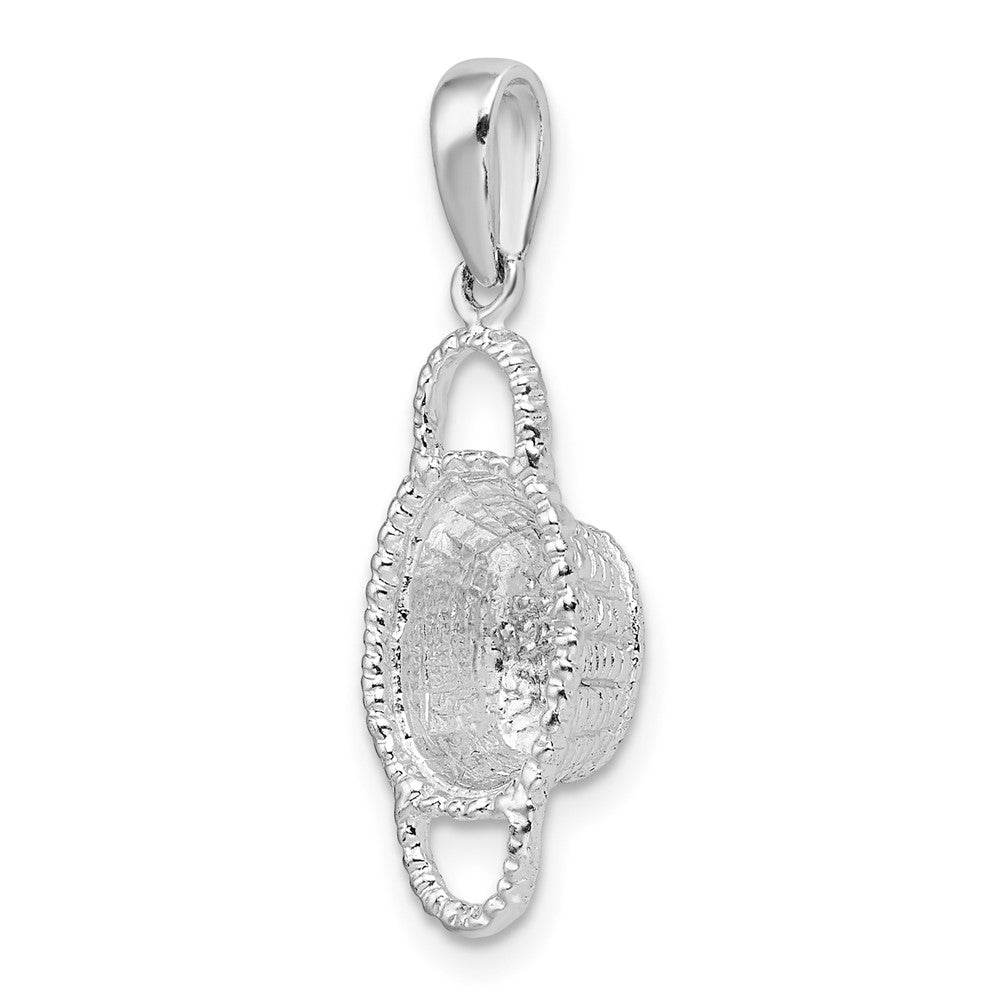 FJC Finejewelers 925 Sterling Silver d Polished 3D Double Handle Basket Charm 27 x 8 mm