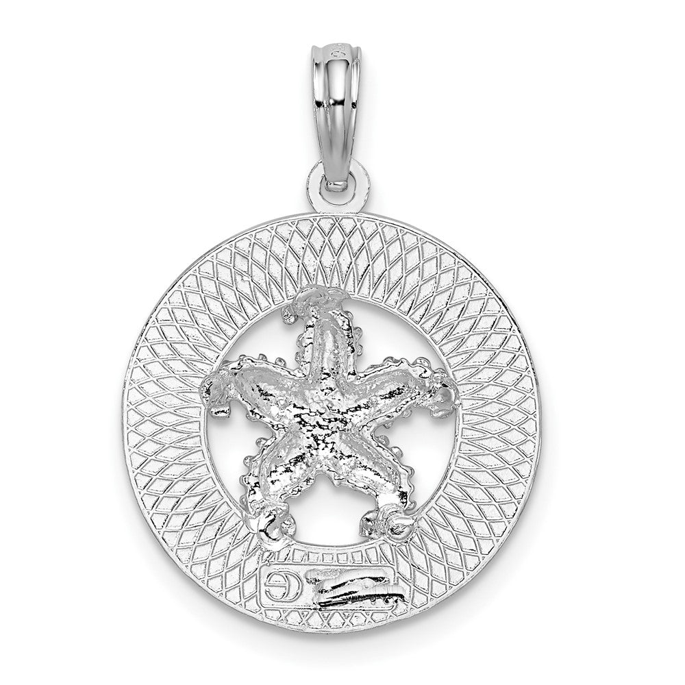 FJC Finejewelers 925 Sterling Silver d Polished Cape Cod with Starfish Circle Charm 24 x 17 mm