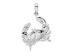 FJC Finejewelers 925 Sterling Silver Rhodium Plated Polished Stone Crab Charm 34 x 21 mm