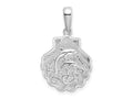FJC Finejewelers 925 Sterling Silver d Polished/Textured Shell/Dolphins Charm 24 x 14 mm
