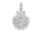 FJC Finejewelers 925 Sterling Silver d Polished/Textured Shell with Starfish Charm 23 x 14 mm