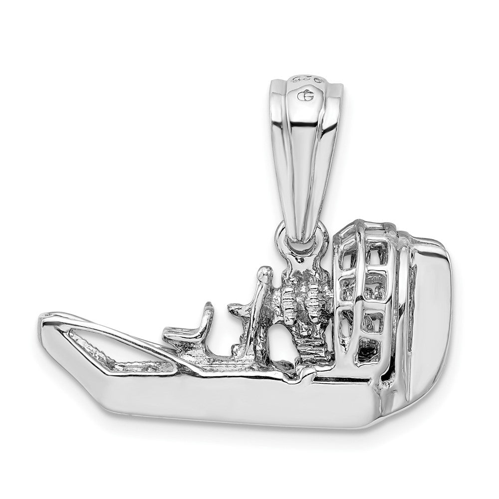 FJC Finejewelers 925 Sterling Silver Rhodium Plated Polished 3D Air Boat Charm 23 x 25 mm